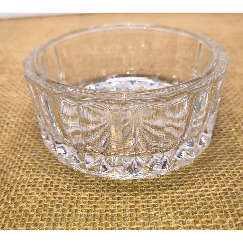 Vintage Godinger Silver Plate Lid Glass Jewelry Trinket Box Powder Puff Bowl - Picture 3 of 8